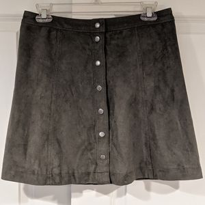 Abercrombie & Fitch Suede Skirt | Green | 8